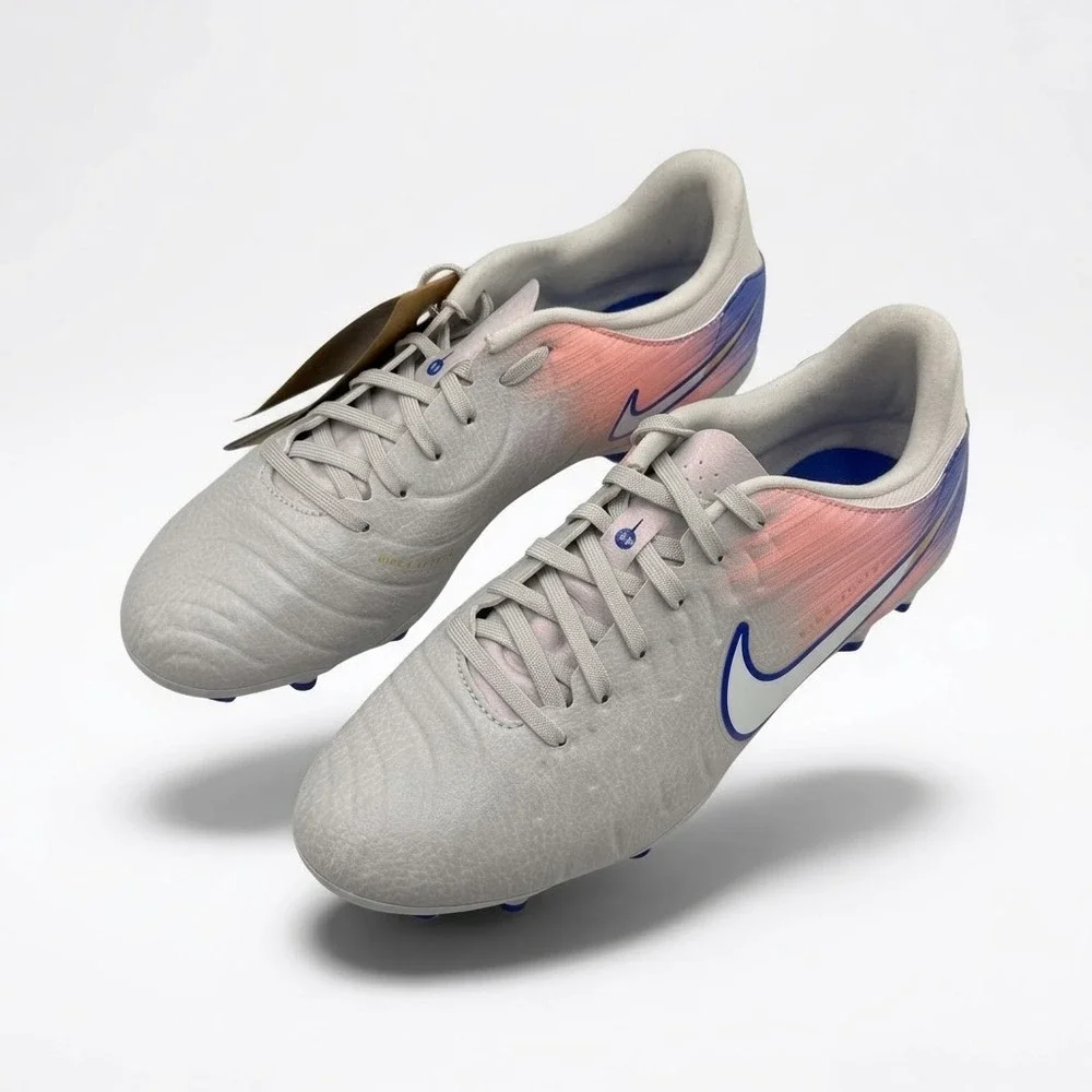 Nike Legend 10 Academy Soccer Cleats Womens 8 Vast Grey Racer Blue NEW